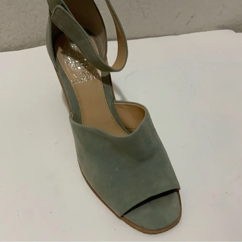 VINCE CAMUTO DEEDRIANA SUEDE WEDGE SANDAL US 6.5 M/37